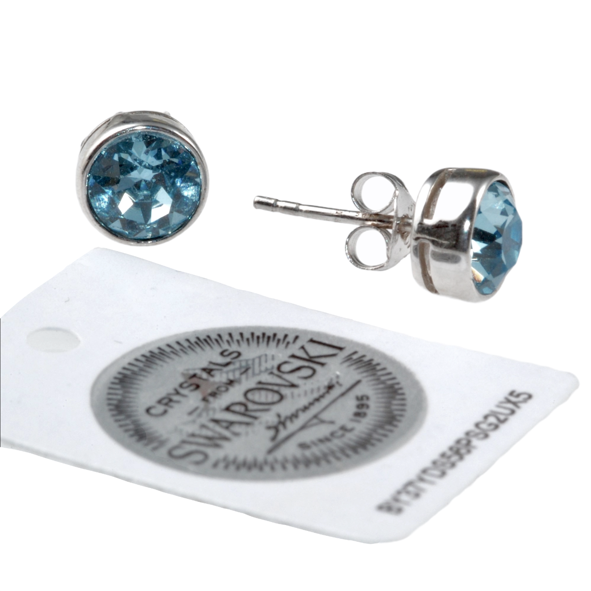S/S SWAR CYRSTAL STUDS AQ
