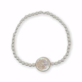 Mountain Creek Jewellery Mountain Creek Jewellery BB0066 BRACELET S S FW PENNY PEARL