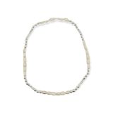 BRACELET S/S & PEARL STRETCH