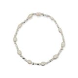 BRACELET S/S & PEARL STRETCH
