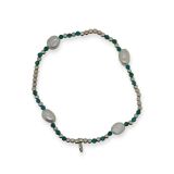 BRACELET S/S PEARL & TURQ