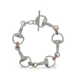 BRACELET S/S & RGP HORSE BIT