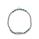 BRACELET S/S STICK PEARL &TURQ