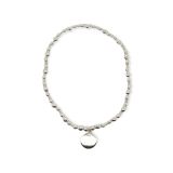 BRACELET S/S STRETCH DISC & PL