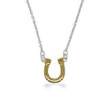 NECKLACE S/S & YGP HORSE SHOE