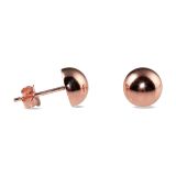 EARRING S/S 8mm HALF BALL RGP