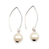 EARRINGS S/S & F/WATER PEARL