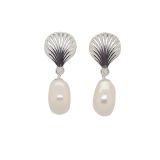 EARRINGS S/S & FW/PEARL SHELL