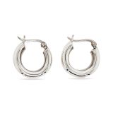 EARRINGS S/S SML THICK HOOPS