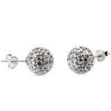 EARRINGS S/S SWAR CRYS 10mm ST