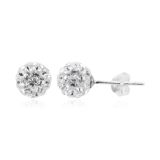 EARRINGS S/S SWAR CRYS 6mm STD