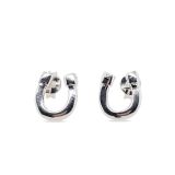 EARRINGS S/S UPRIGHT HORSE SHO