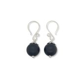 EARRINGS S/S & BLACK ONYX