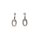 EARRINGS S/S DBL OVAL DROP