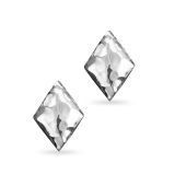 EARRINGS S/S HAMMERED DIAMOND