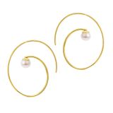 HOOPS S/S & GP SPIRAL & PEARL