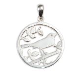 PENDANT S/S BIRD IN TREE LRG