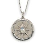 PENDANT S/S & CZ COMPASS