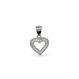 PENDANT S/S CZ OPEN HEART