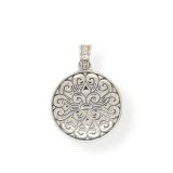 PENDANT S/S SWIRL DISC