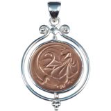 PENDANT S/S 2 CENT AUSTRALIAN