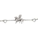 BRACELET S/S & CZ PEGASUS