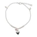 BRACELET S/S  HEART CHARMS