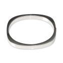 BANGLE S/S HNG 7mm SQR/OVAL