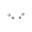 EARRING S/S 4mm HALF BALL STUD