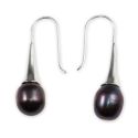 EARRING S/S F/W PEARL BLK LONG