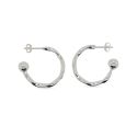 EARRINGS S/S 1/2 HOOP & BALL