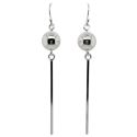 EARRINGS S/S BALL BAR DROP