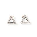 EARRINGS S/S & CZ TRIANGLE STD