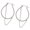 EARRINGS S/S HOOP & CHAIN