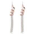 EARRINGS S/S & RGP COIL CHAIN