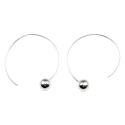 EARRINGS S/S RND STUD CURL MED