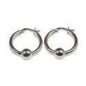 EARRINGS S/S SMALL HOOP & BALL