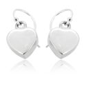 EARRINGS S/S SOLID HEART DROP