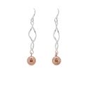 EARRINGS S/S TWIST & RGP BALL