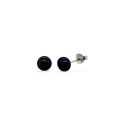 STUDS S/S 5mm BLUE PEARL