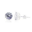 EARRING S/S 8mm RND CZ STUD