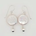 EARRING S/S & PEARL RND DISC