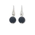 EARRINGS S/S & BLACK ONYX