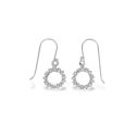 EARRINGS S/S & CZ SMALL CIRCLE