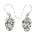 EARRINGS S/S DOTD SKULLS