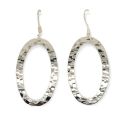 EARRINGS S/S HAMM OVAL DROP