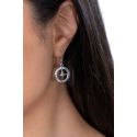 EARRINGS  S/S MED COMPASS DROP