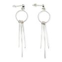 EARRINGS S/S ROUND DANGLE DROP