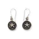 EARRINGS S/S STAR IN OXID CIRC