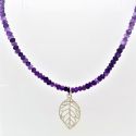 NECKLACE S/S AMETHYST 45CM